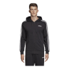 ADIDAS Essentials 3 Stripes Fullzip French Terry Black / White