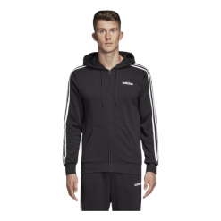 ADIDAS Essentials 3 Stripes Fullzip French Terry Black / White