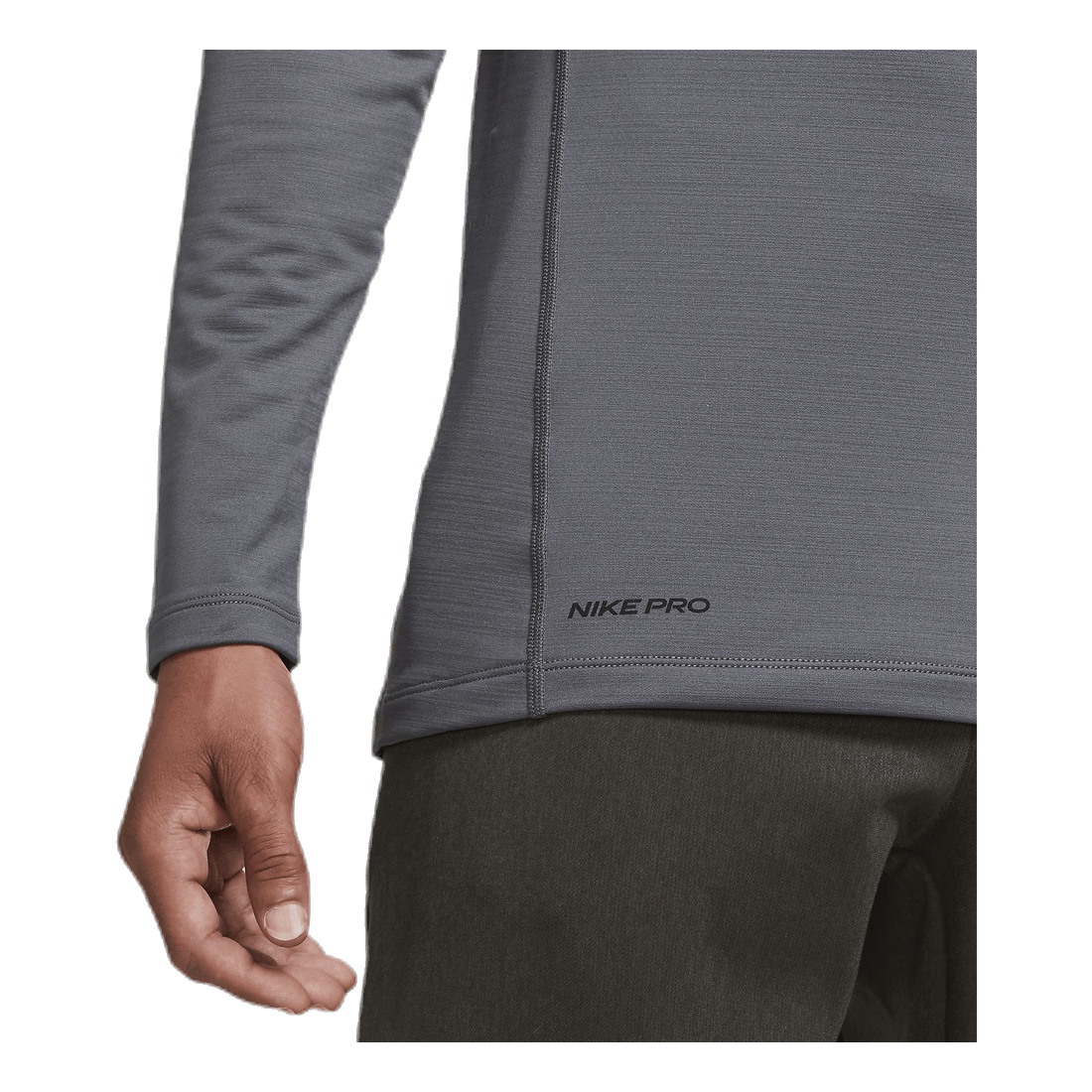 Nike Pro Warm LS Top Black/Grey 4 Nike Pro Warm LS Top Black/Grey - Image 4