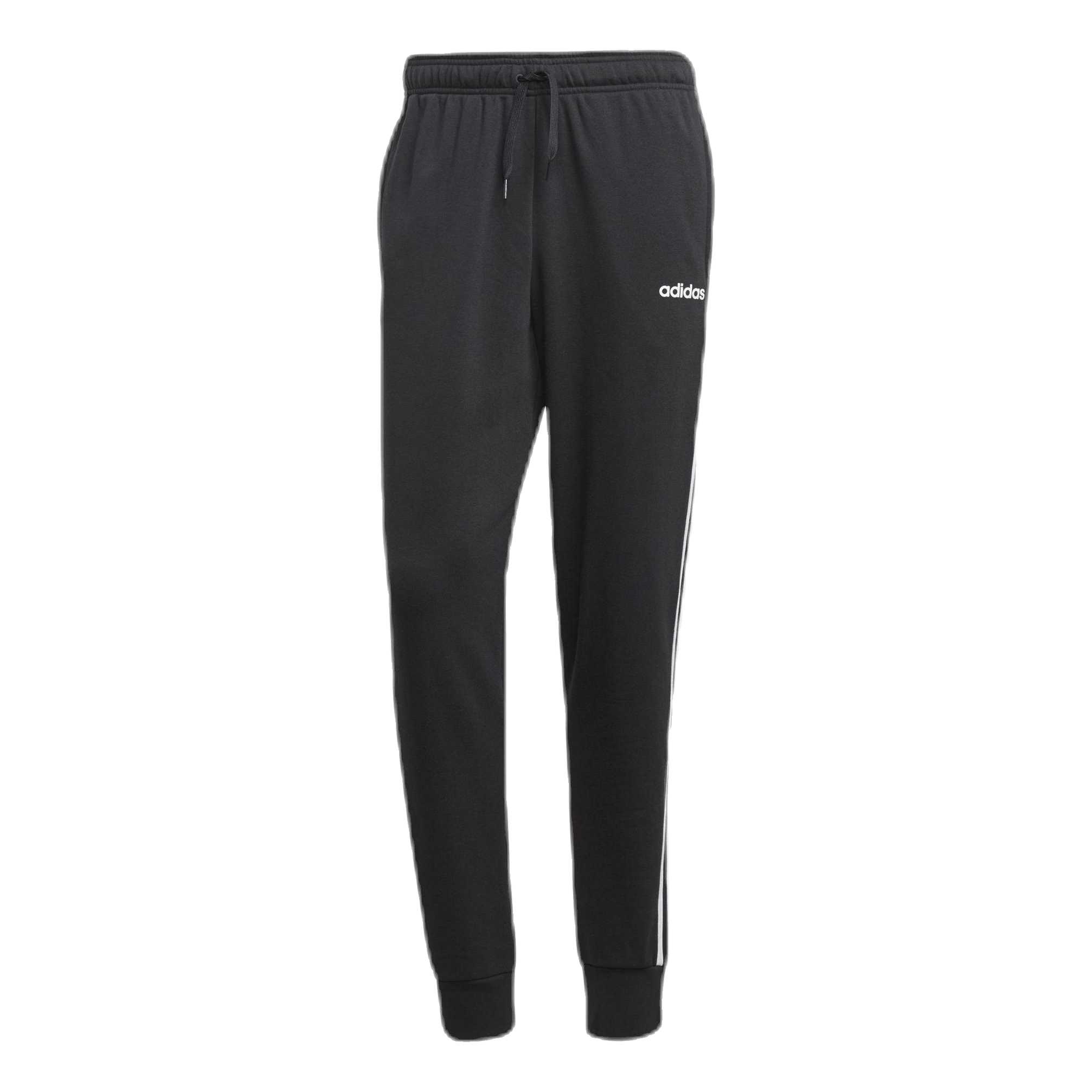 ADIDAS Essentials 3 Stripes Tapered Pant Ft Cuffed Black / White 5 ADIDAS Essentials 3 Stripes Tapered Pant Ft Cuffed Black / White - Image 5
