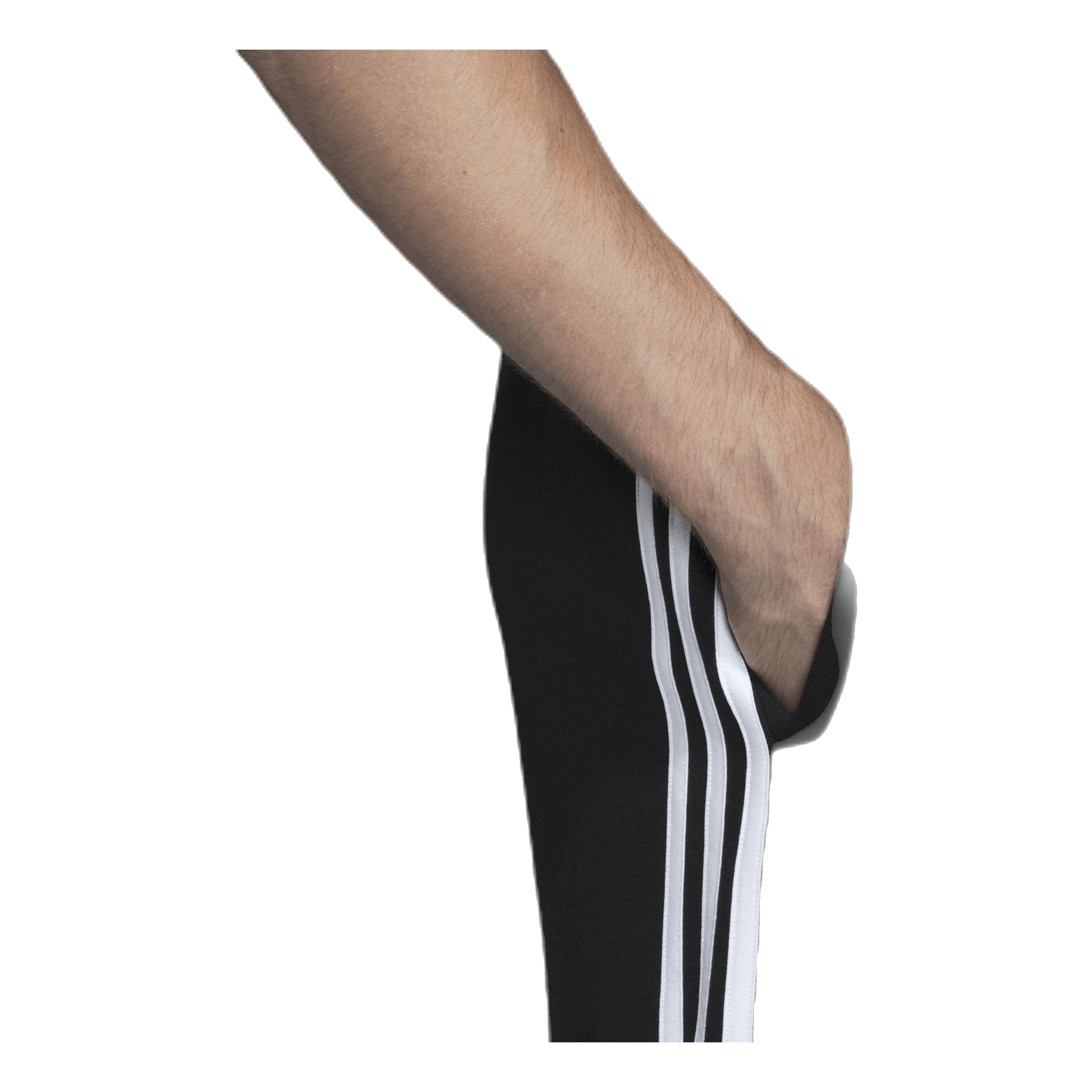 ADIDAS Essentials 3 Stripes Tapered Pant Ft Cuffed Black / White 7 ADIDAS Essentials 3 Stripes Tapered Pant Ft Cuffed Black / White - Image 7