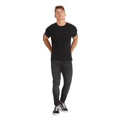 Bread & Boxers Crew Neck 2-Pack Black -Takit Myyntikauppa 09052 37 004