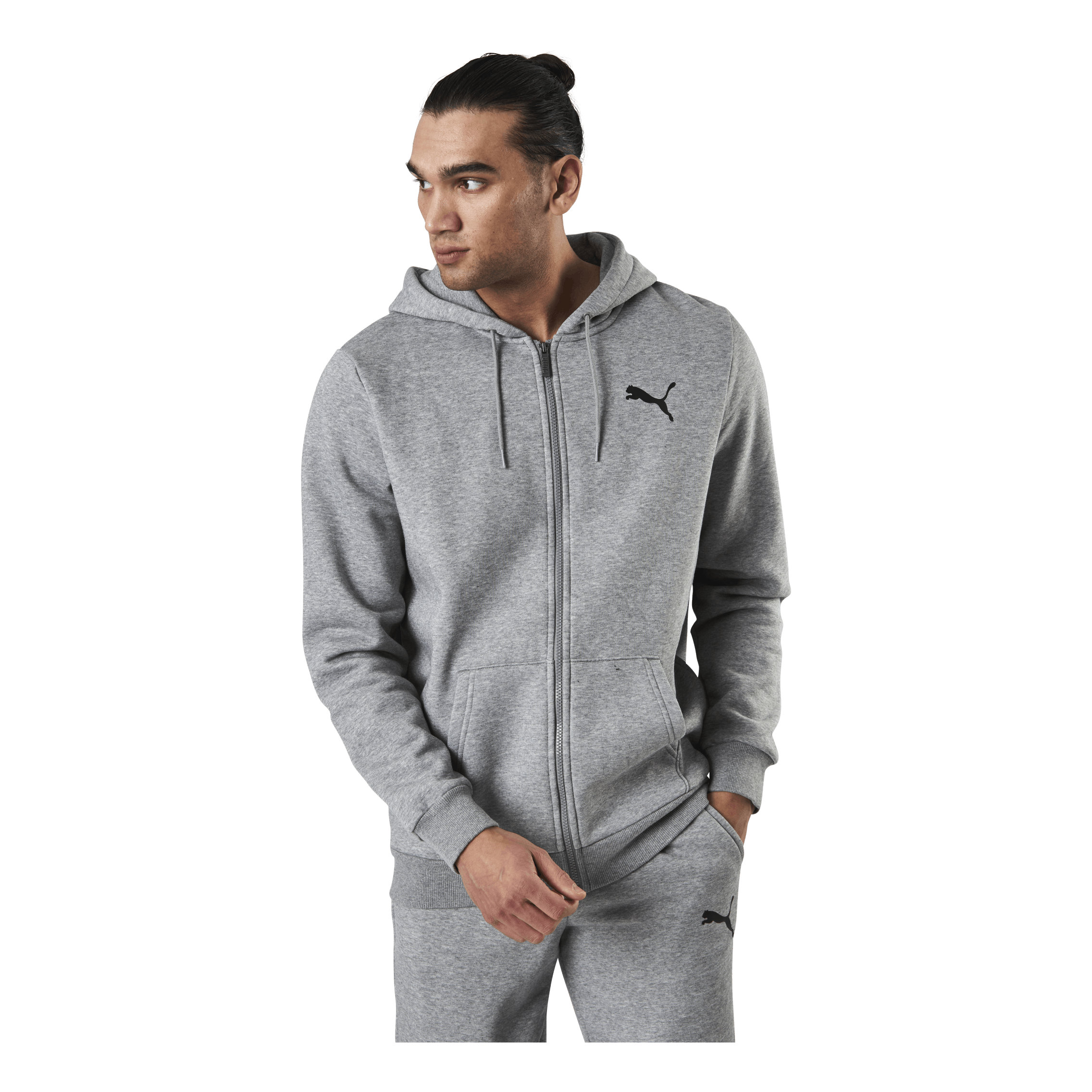 Puma Essential Small Logo Fz Hoodie Fl Grey 4 Puma Essential Small Logo Fz Hoodie Fl Grey - Image 4