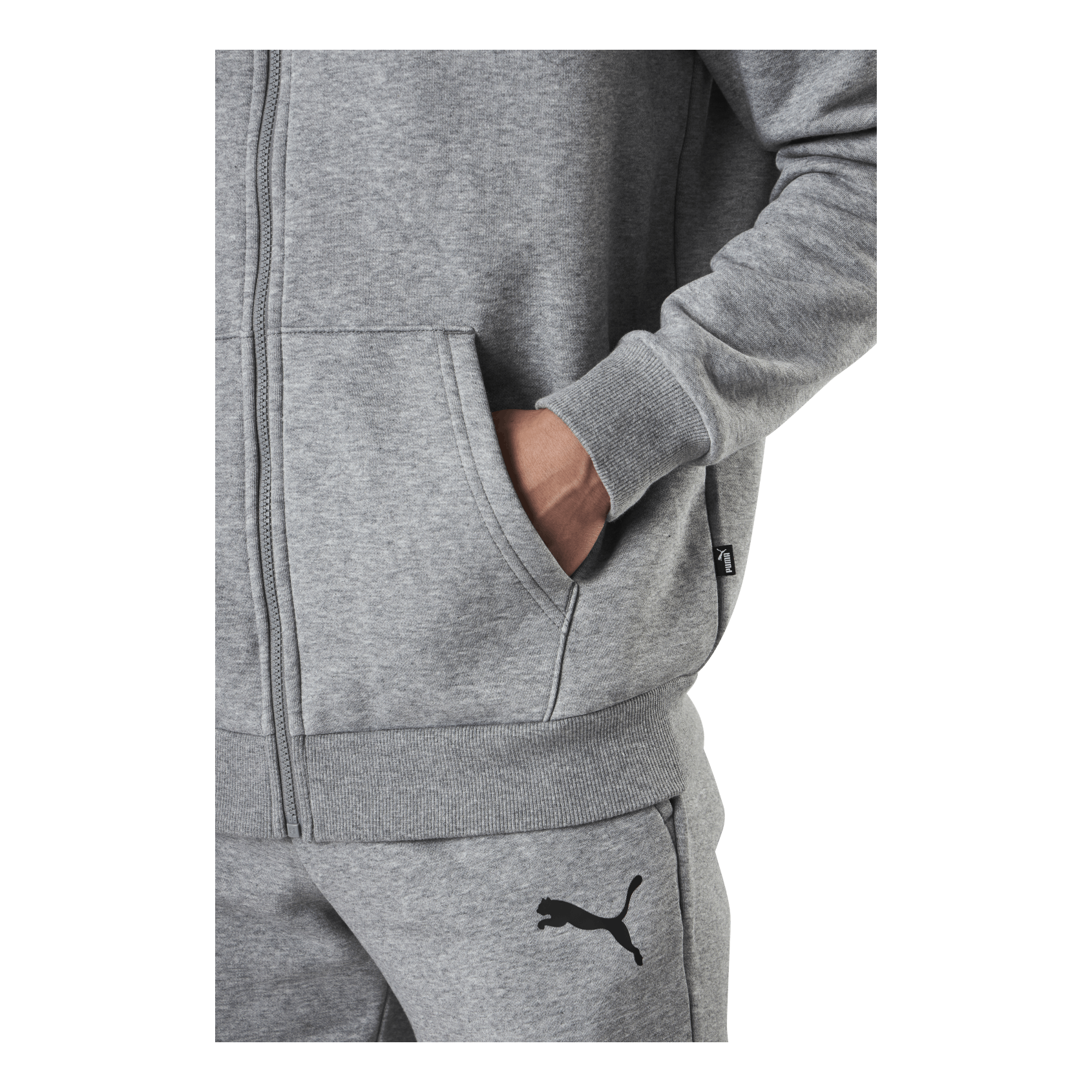 Puma Essential Small Logo Fz Hoodie Fl Grey 6 Puma Essential Small Logo Fz Hoodie Fl Grey - Image 6