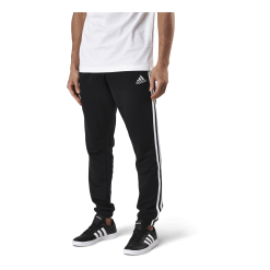 ADIDAS Essentials Tapered Elasticcuff 3 Stripes Pant Black / White