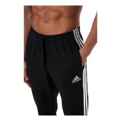 ADIDAS Essentials Tapered Cuff 3 Stripes Pants Black / White -Takit Myyntikauppa 09450 88 004
