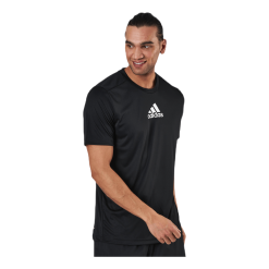 ADIDAS D2M 3 Stripes T-Shirt Black / White