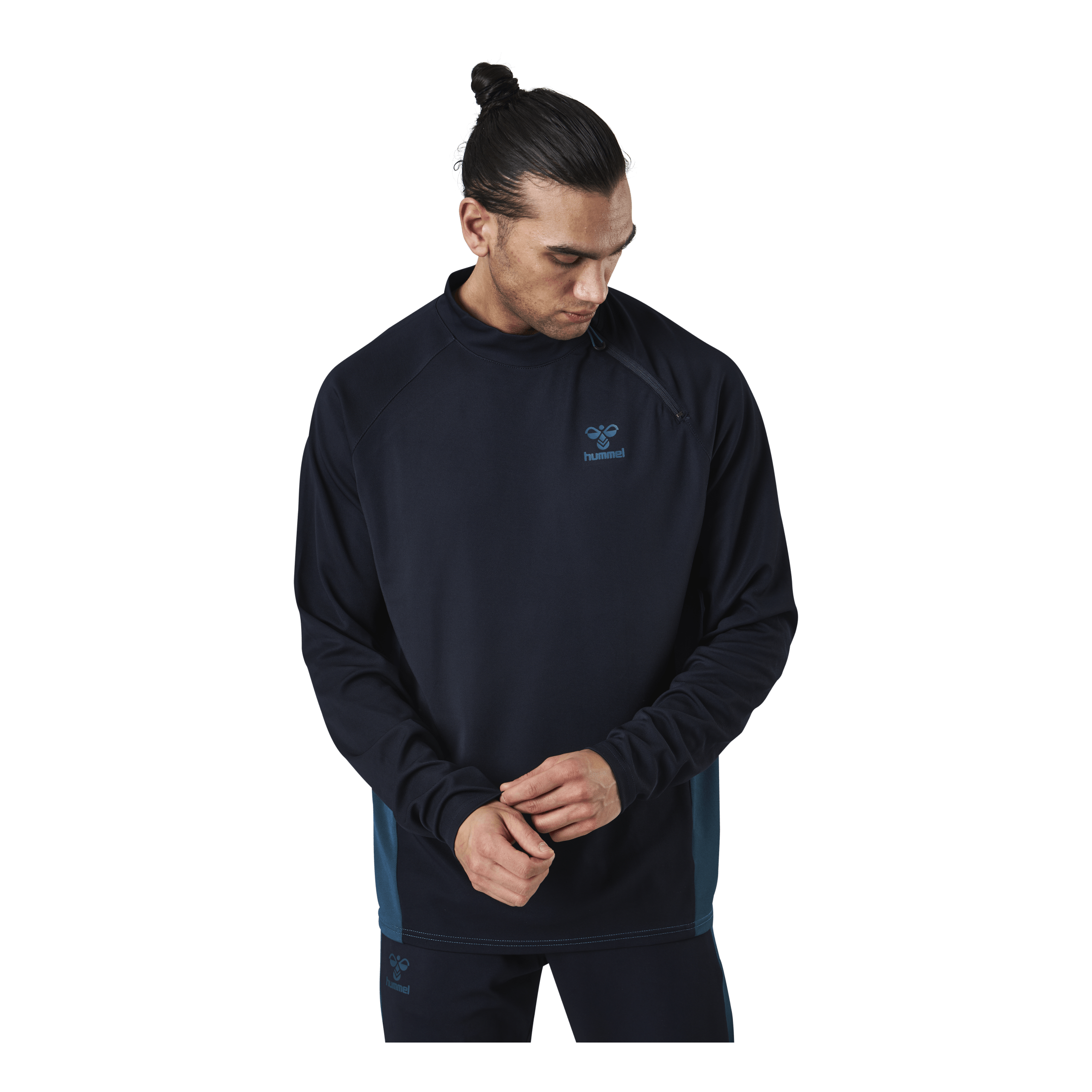 Hummel Half Zip Sweat Blue/Grey 1 Hummel Half Zip Sweat Blue/Grey