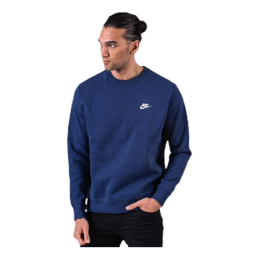 Nike Sportswear Club Fleece Crew MIDNIGHT NAVY/WHITE 1 Nike Sportswear Club Fleece Crew MIDNIGHT NAVY/WHITE