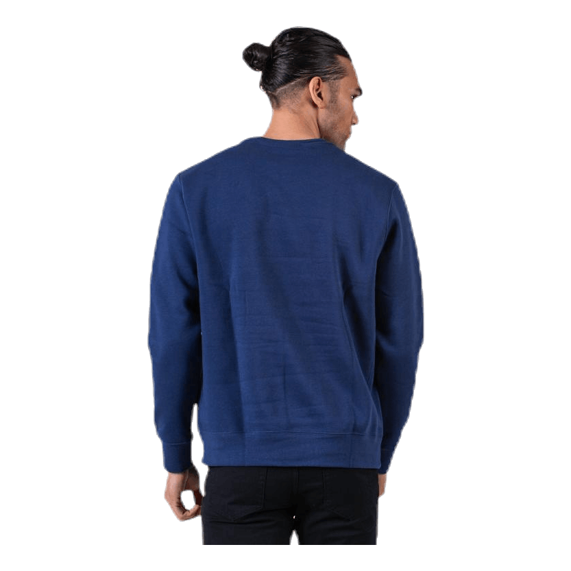 Nike Sportswear Club Fleece Crew MIDNIGHT NAVY/WHITE 3 Nike Sportswear Club Fleece Crew MIDNIGHT NAVY/WHITE - Image 3