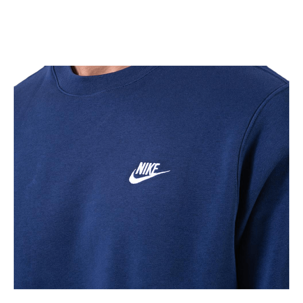 Nike Sportswear Club Fleece Crew MIDNIGHT NAVY/WHITE 5 Nike Sportswear Club Fleece Crew MIDNIGHT NAVY/WHITE - Image 5