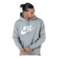 Nike Sportswear Club Fleece Men's Graphic Pullover Hoodie DK GREY HEATHER/MATTE SILVER/WHITE