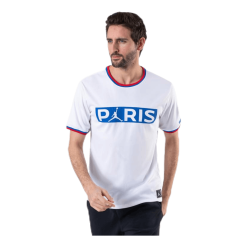 Jordan X Psg Wordmark Tee White/Hyper Cobalt
