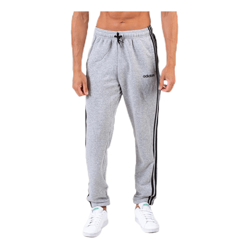 ADIDAS Essentials 3 Stripes Tapered Pant French Terr Medium Grey Heather / Black 1 ADIDAS Essentials 3 Stripes Tapered Pant French Terr Medium Grey Heather / Black