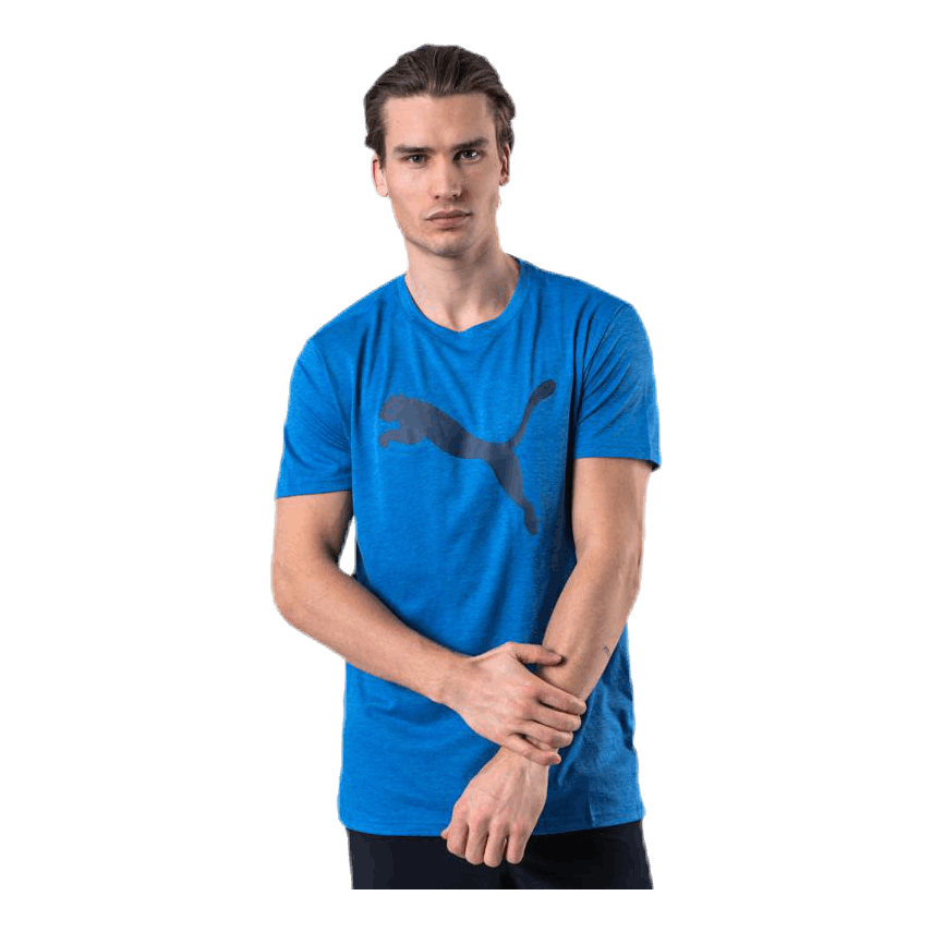 Puma Heather Cat Tee Blue 1 Puma Heather Cat Tee Blue