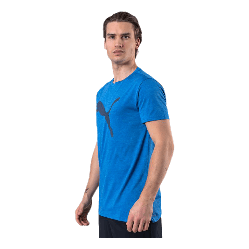 Puma Heather Cat Tee Blue 2 Puma Heather Cat Tee Blue - Image 2