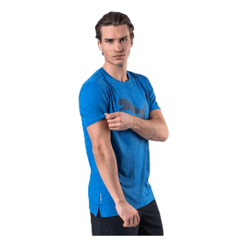 Puma Heather Cat Tee Blue 4 Puma Heather Cat Tee Blue - Image 4