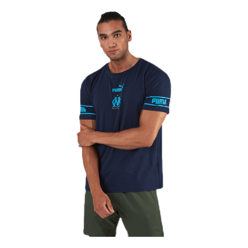 Puma Olympique Marseille Culture Tee II Blue 1 Puma Olympique Marseille Culture Tee II Blue