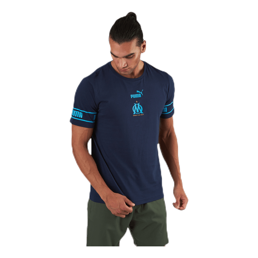 Puma Olympique Marseille Culture Tee II Blue 2 Puma Olympique Marseille Culture Tee II Blue - Image 2