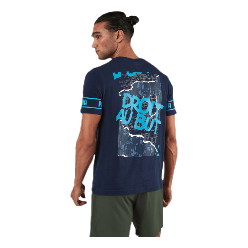 Puma Olympique Marseille Culture Tee II Blue 3 Puma Olympique Marseille Culture Tee II Blue - Image 3