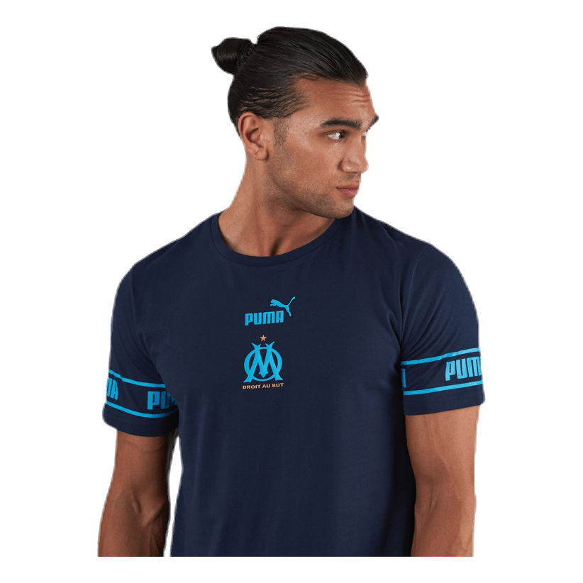 Puma Olympique Marseille Culture Tee II Blue 4 Puma Olympique Marseille Culture Tee II Blue - Image 4
