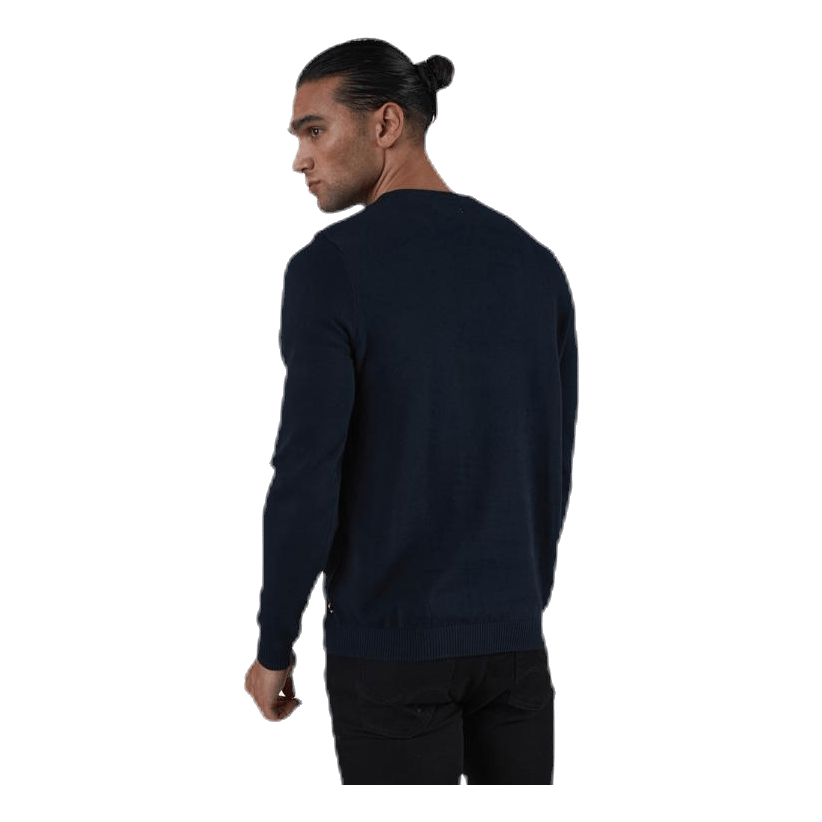 Jack & Jones Basic Knit Crew Neck Blue 2 Jack & Jones Basic Knit Crew Neck Blue - Image 2