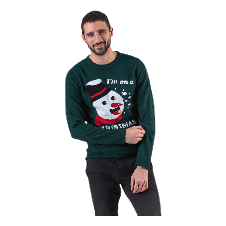 Jack & Jones Crumble Knit Crew Neck Blue 4 Jack & Jones Crumble Knit Crew Neck Blue - Image 4