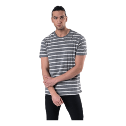 Jack & Jones Striped Tee Ss Crew Neck Grey