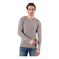 Jack & Jones Linen Knit Crew Neck Grey