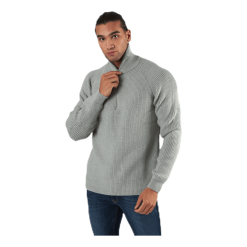 Jack & Jones Ivy Knit Half Zip Grey