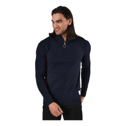 Jack & Jones Roy Knit High Neck Zip Navy Blazer