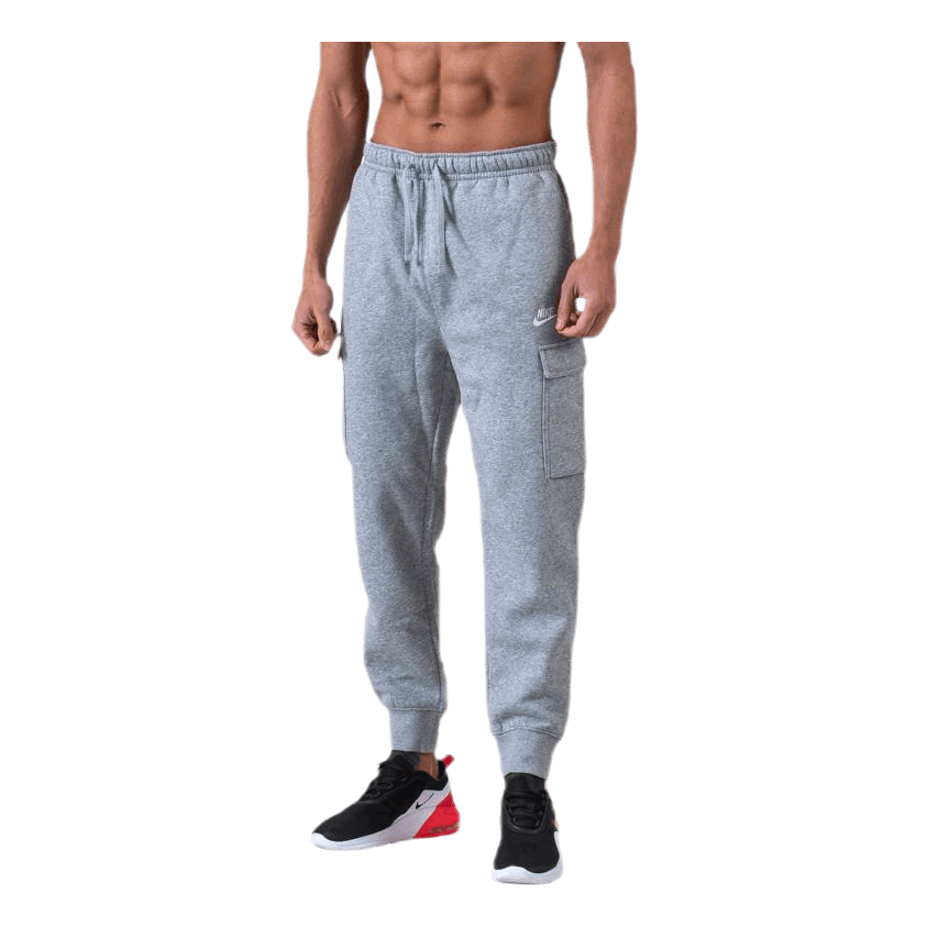 Nike Sportswear Club Fleece Men's Cargo Pants DK GREY HEATHER/MATTE SILVER/WHITE 1 Nike Sportswear Club Fleece Men's Cargo Pants DK GREY HEATHER/MATTE SILVER/WHITE