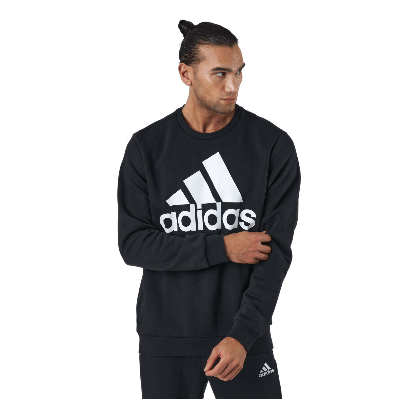 ADIDAS Essentials Sweatshirt Black / White 1 ADIDAS Essentials Sweatshirt Black / White