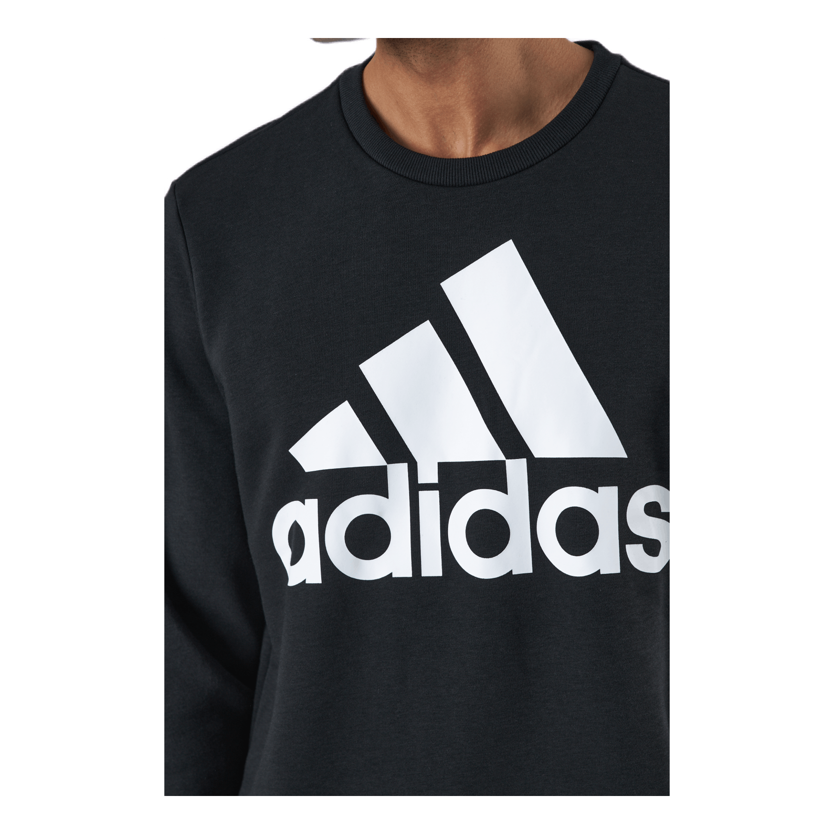 ADIDAS Essentials Sweatshirt Black / White 4 ADIDAS Essentials Sweatshirt Black / White - Image 4