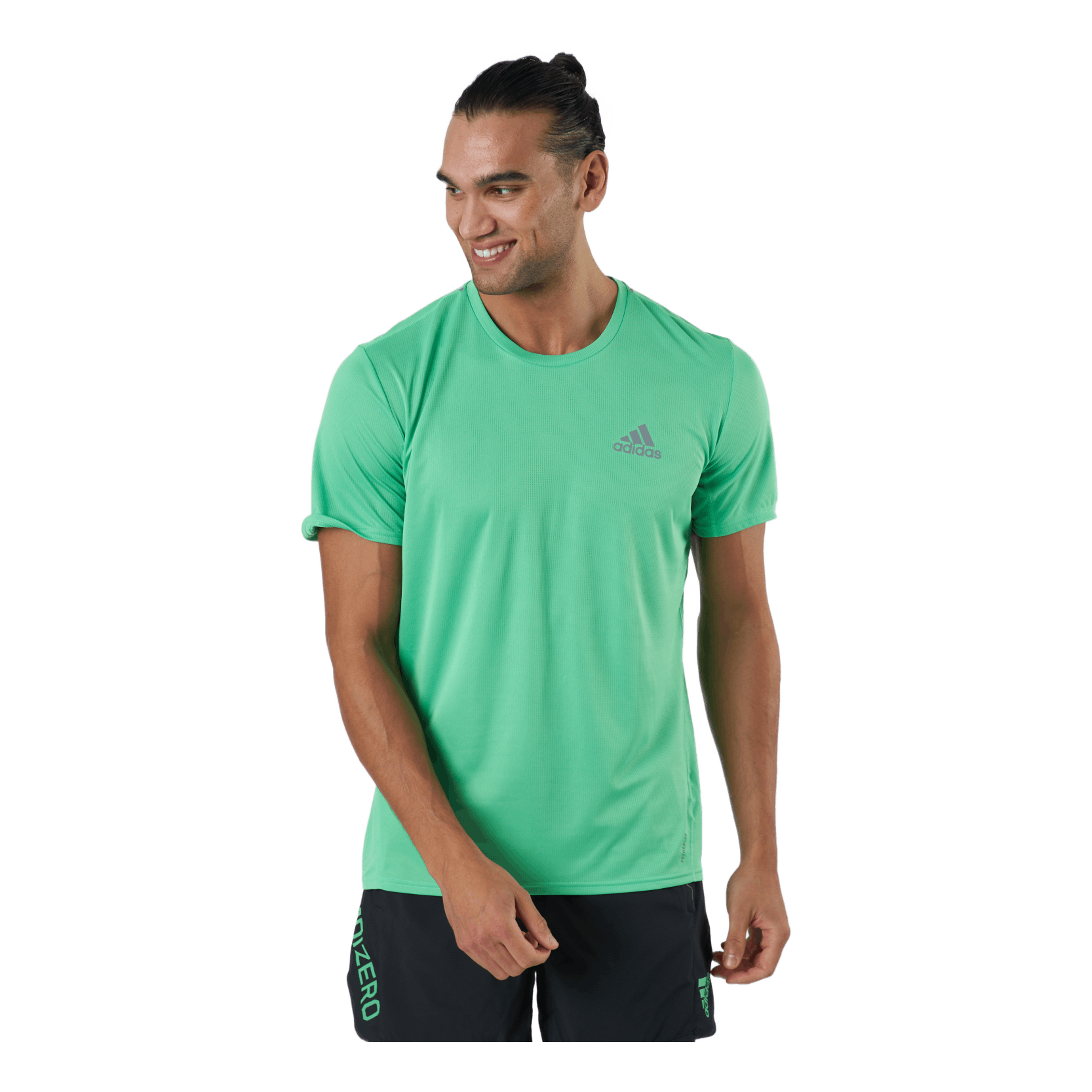 Adidas Fast Primeblue Tee Men Semi Screaming Green / Reflective Silver 1 Adidas Fast Primeblue Tee Men Semi Screaming Green / Reflective Silver