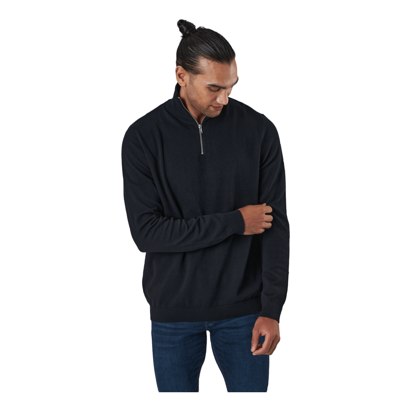 Jack & Jones Jjebasic Knit Half Zip Black 1 Jack & Jones Jjebasic Knit Half Zip Black