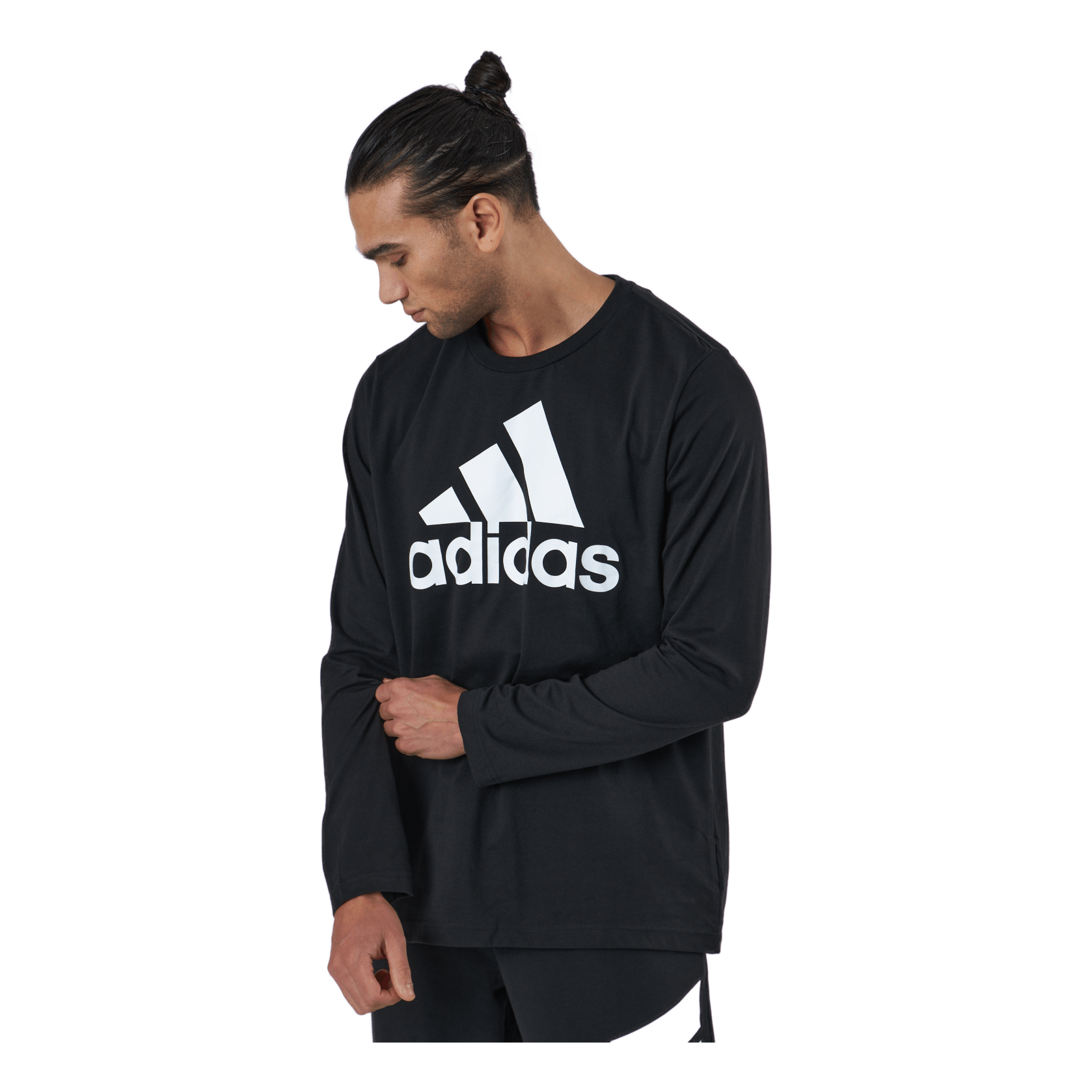 ADIDAS Essentials Long Sleeve T-Shirt Black / White / White 2 ADIDAS Essentials Long Sleeve T-Shirt Black / White / White - Image 2