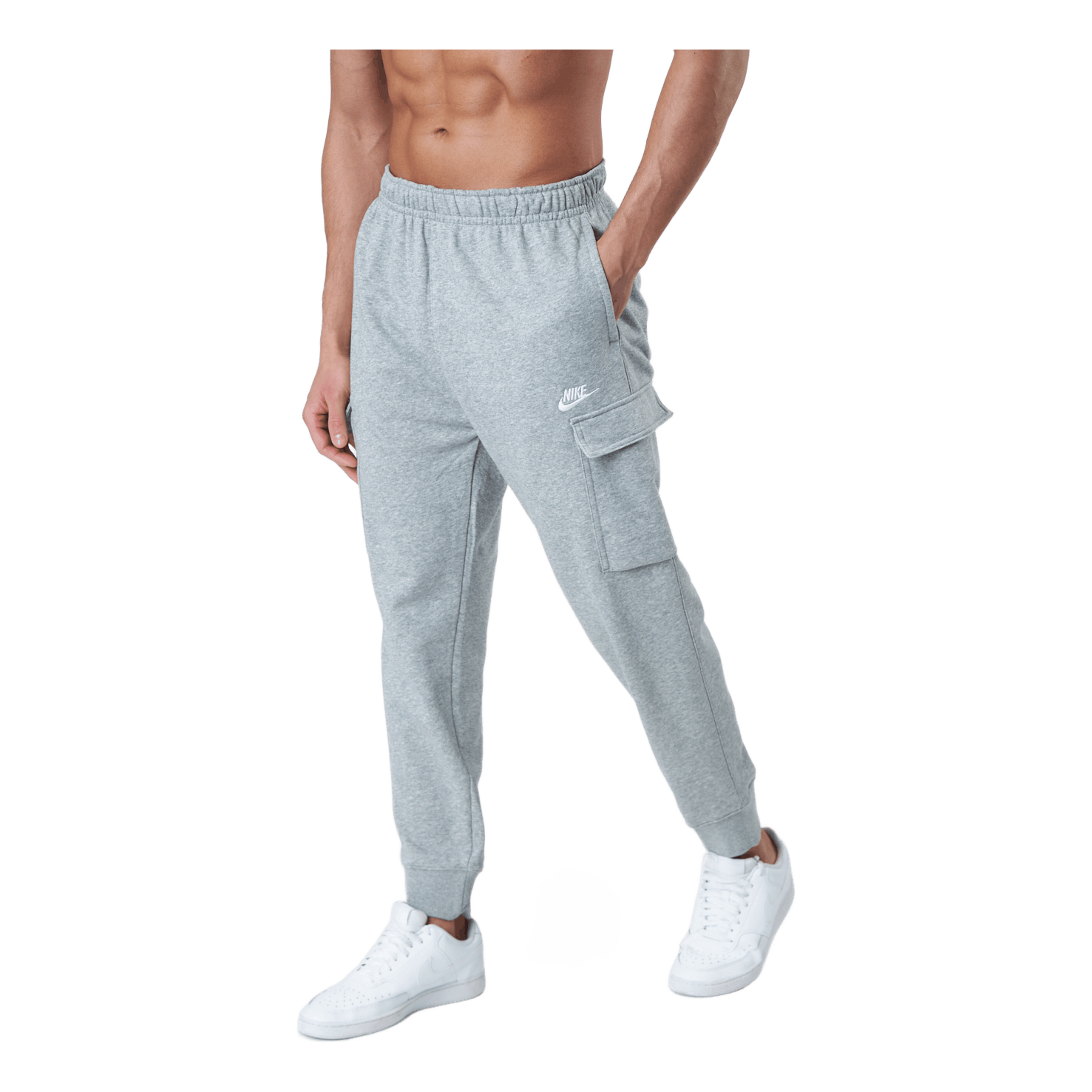 Nike Sportswear Club French Te Dk Grey Heather/matte Silver/w 1 Nike Sportswear Club French Te Dk Grey Heather/matte Silver/w