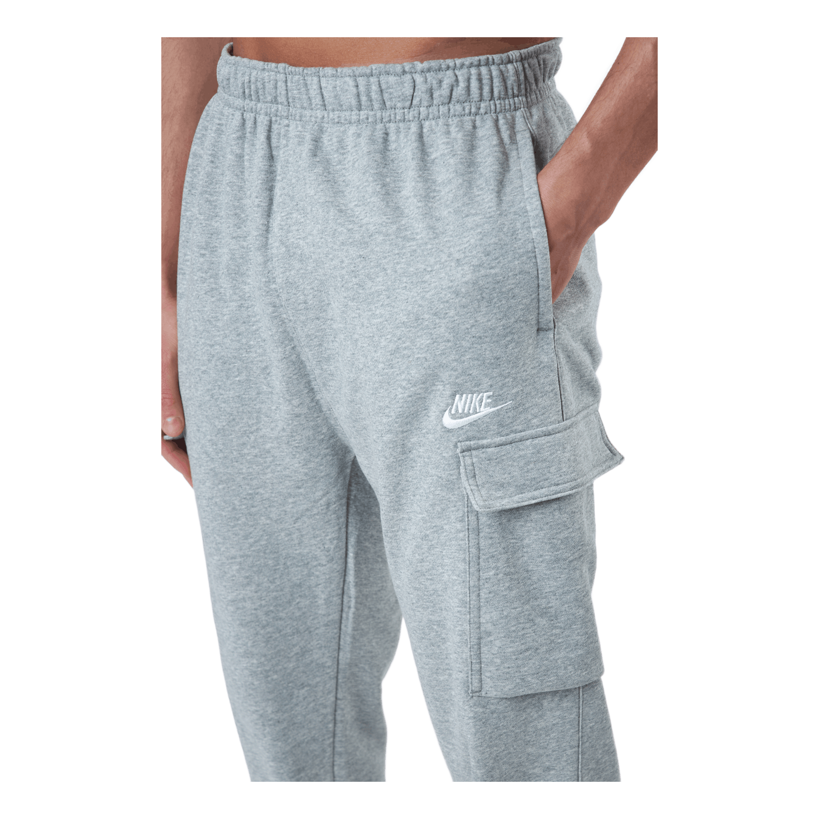 Nike Sportswear Club French Te Dk Grey Heather/matte Silver/w 4 Nike Sportswear Club French Te Dk Grey Heather/matte Silver/w - Image 4