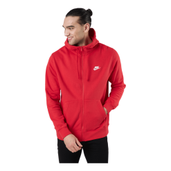 Nike Sportswear Club Fleece Men's Full-Zip Hoodie UNIVERSITY RED/UNIVERSITY RED/WHITE