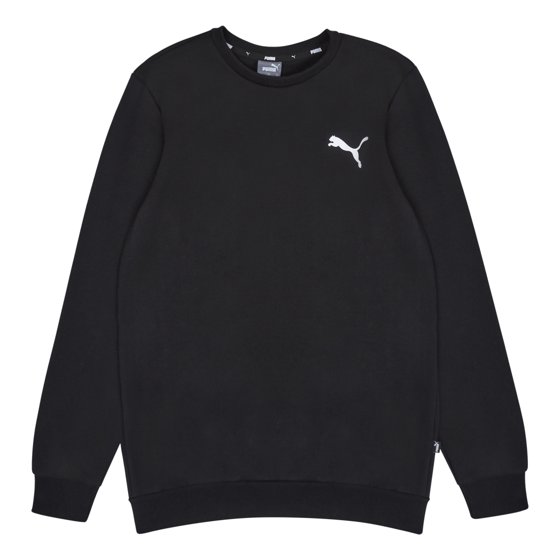 Ess Small Logo Crew Fl Puma Black-cat 1 Ess Small Logo Crew Fl Puma Black-cat