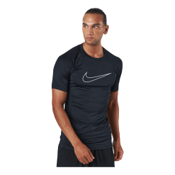 Nike Pro Dri-FIT Men's Tight Fit Short-Sleeve Top BLACK/WHITE
