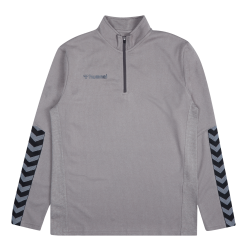 Hummel Hmlauthentic Half Zip Sweatshi Grey Melange