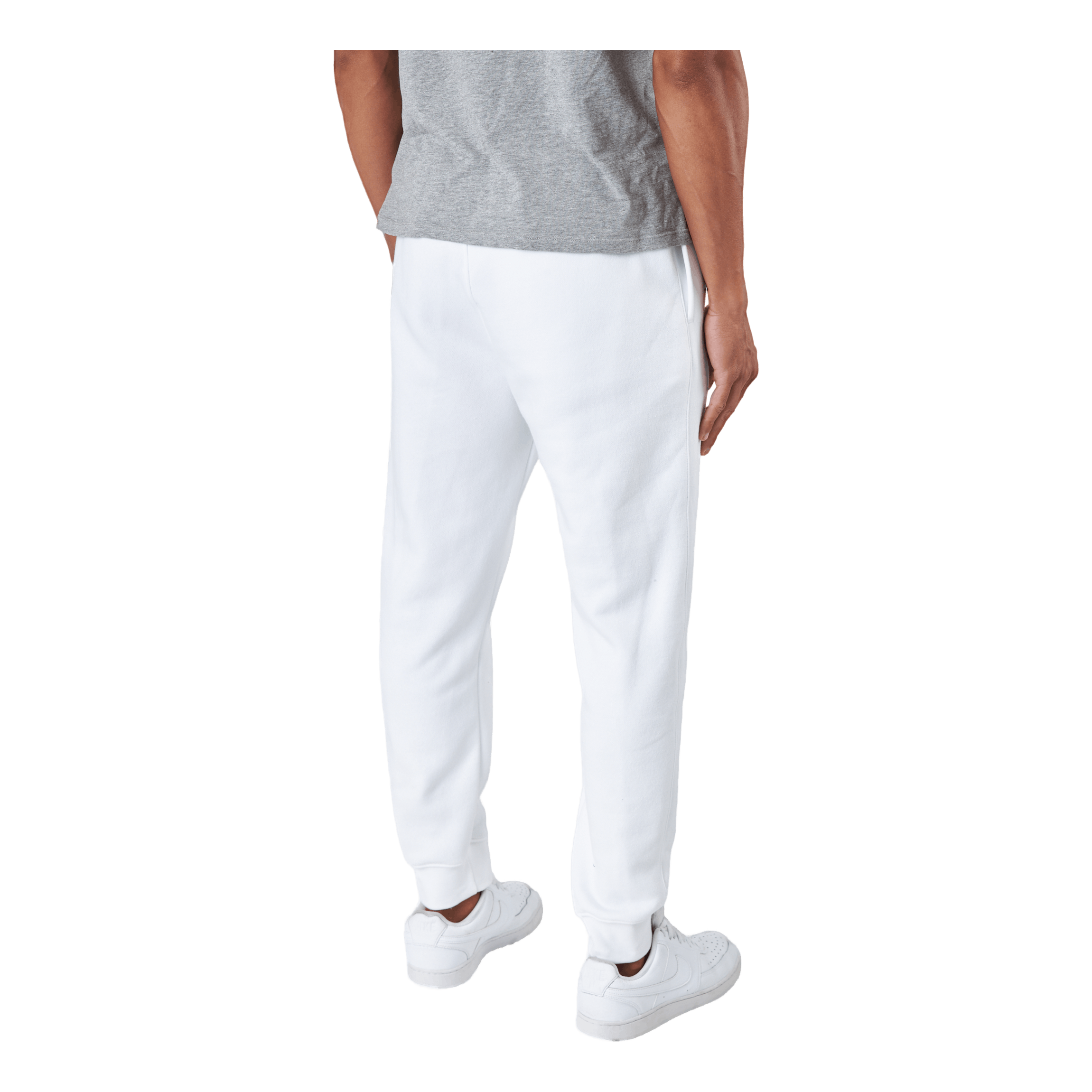 Nike Sportswear Club Fleece Joggers WHITE/WHITE/BLACK 3 Nike Sportswear Club Fleece Joggers WHITE/WHITE/BLACK - Image 3