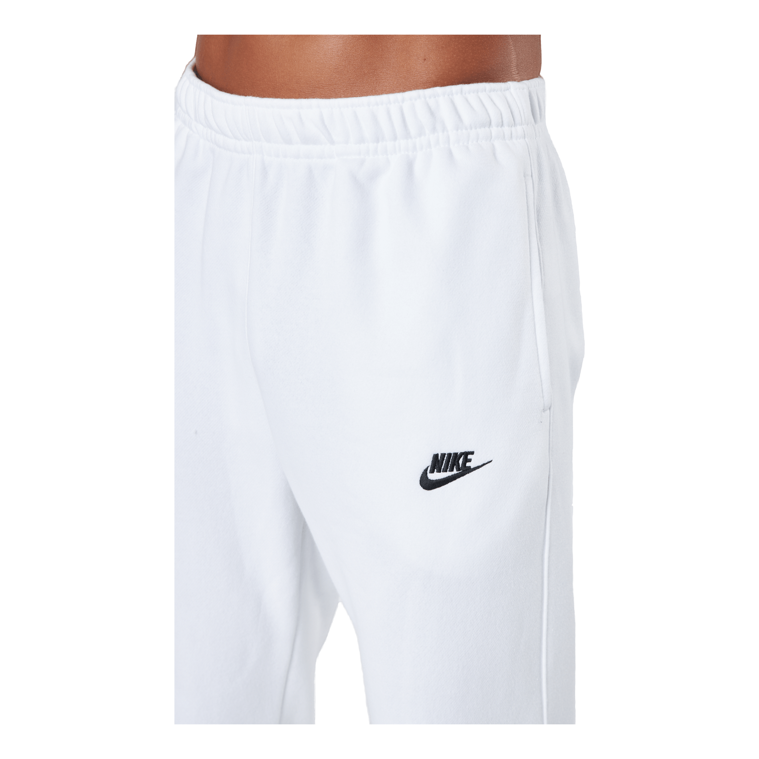 Nike Sportswear Club Fleece Joggers WHITE/WHITE/BLACK 5 Nike Sportswear Club Fleece Joggers WHITE/WHITE/BLACK - Image 5