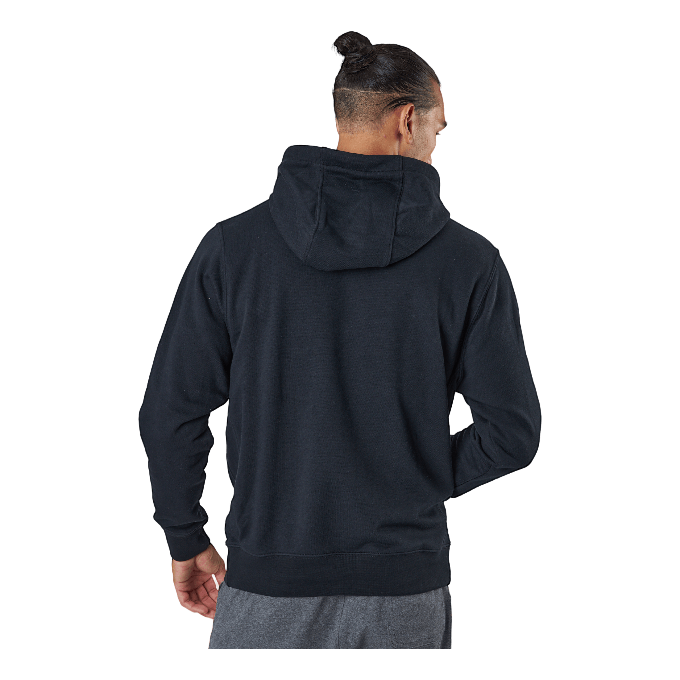 Nike Sportswear Club Men's Pullover Hoodie BLACK/BLACK/WHITE 3 Nike Sportswear Club Men's Pullover Hoodie BLACK/BLACK/WHITE - Image 3