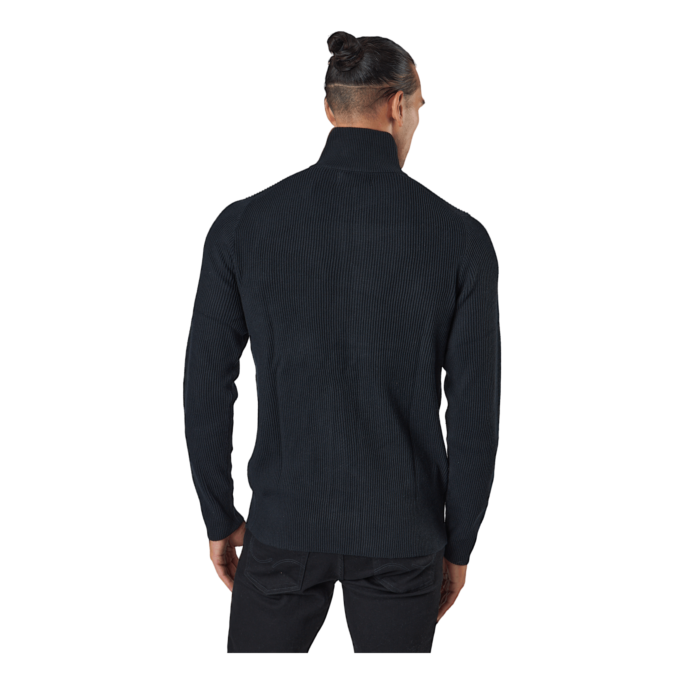 Jack & Jones Jprperfect Knit Zip Cardigan Black 3 Jack & Jones Jprperfect Knit Zip Cardigan Black - Image 3