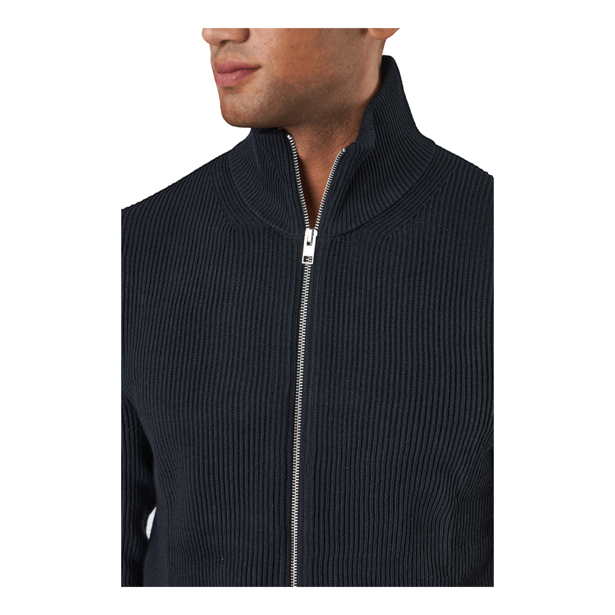 Jack & Jones Jprperfect Knit Zip Cardigan Black 4 Jack & Jones Jprperfect Knit Zip Cardigan Black - Image 4