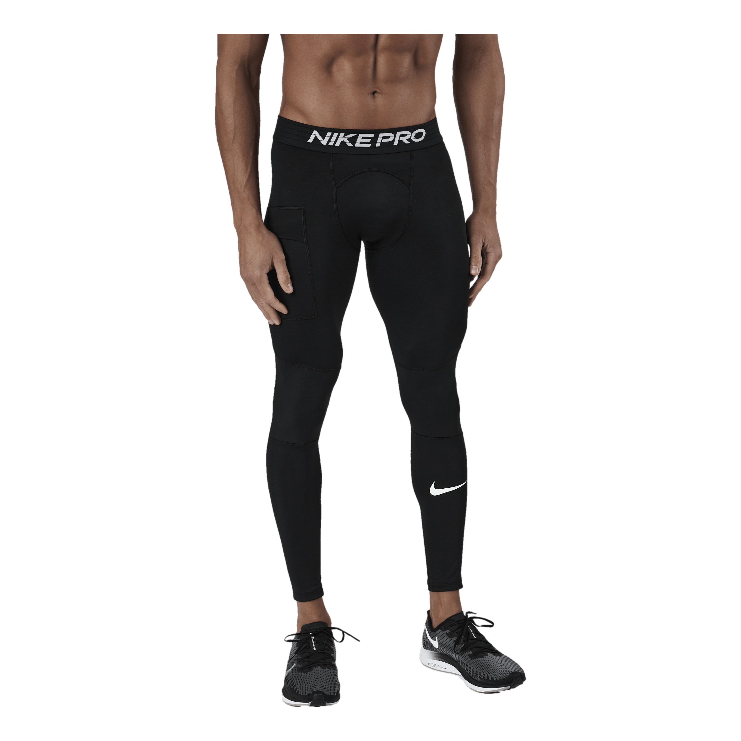 Nike Pro Warm Men's Tights Black/white 2 Nike Pro Warm Men's Tights Black/white - Image 2