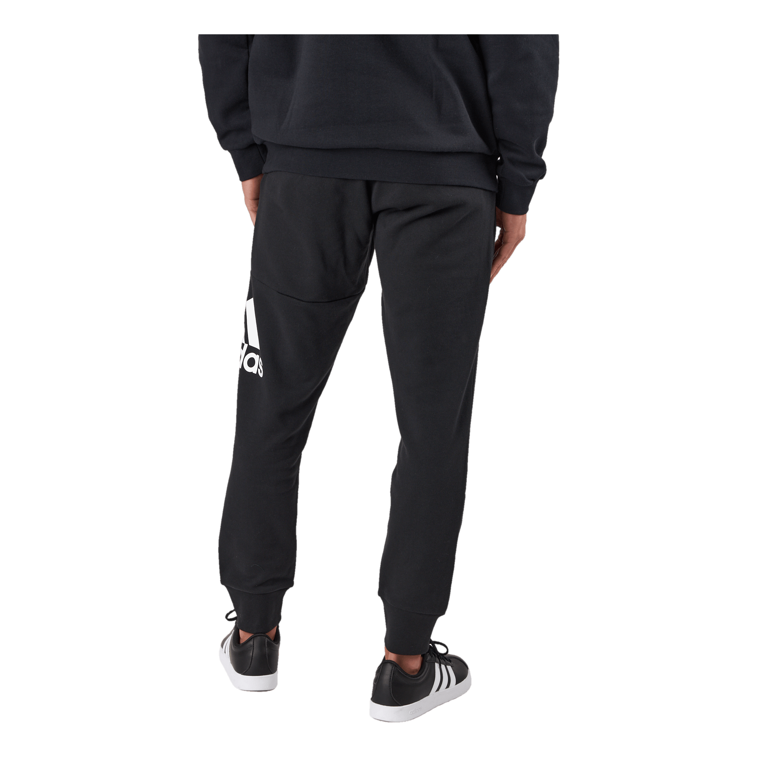 ADIDAS Essentials French Terry Tapered Cuff Logo Joggers Black 3 ADIDAS Essentials French Terry Tapered Cuff Logo Joggers Black - Image 3